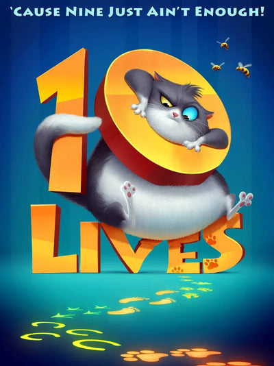 10 Lives Movie Poster - Animated Comedy Film Artwork Movie Poster | Film Wall Art Print