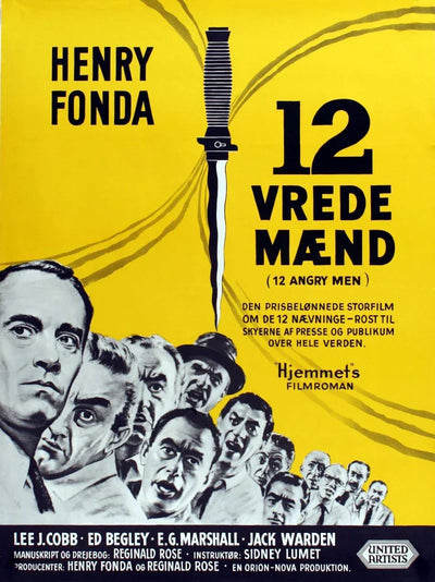 12 Vrede Mænd - Klassisk Retssalsdrama | Filmplakat Movie Poster | Film Wall Art Print