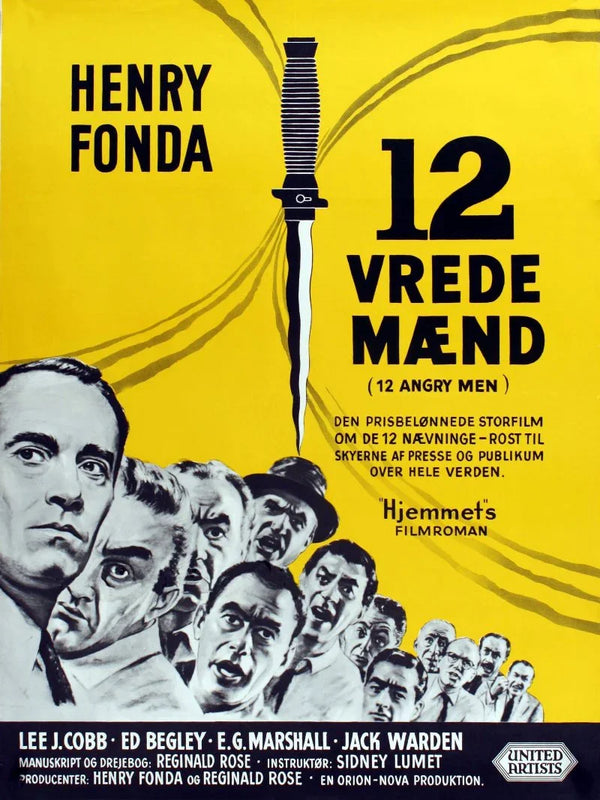 12 Vrede Mænd - Klassisk Retssalsdrama | Filmplakat Movie Poster | Film Wall Art Print