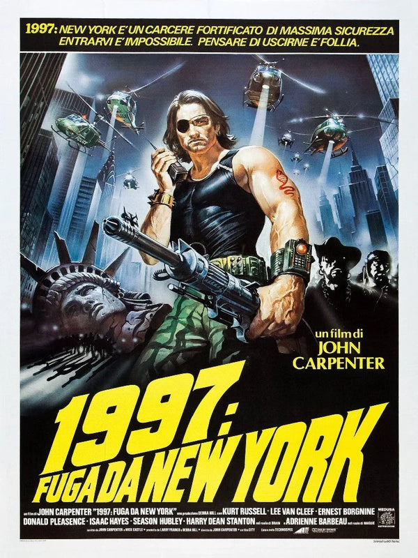 1997 Fuga da New York - Film Poster | Cult Classic Sci-Fi Movie Poster | Film Wall Art Print