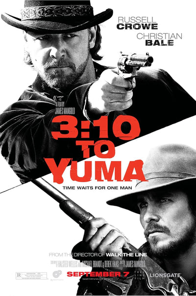 3:10 To Yuma (2007) – Action Crime Drama Western Movie Poster Movie Poster | Film Wall Art Print