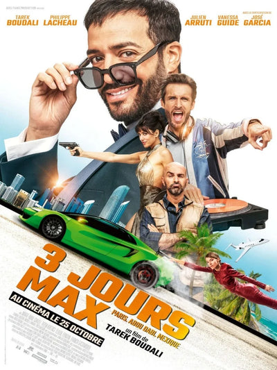 3 Jours Max Movie Poster - French Comedy Action Film Movie Poster | Film Wall Art Print