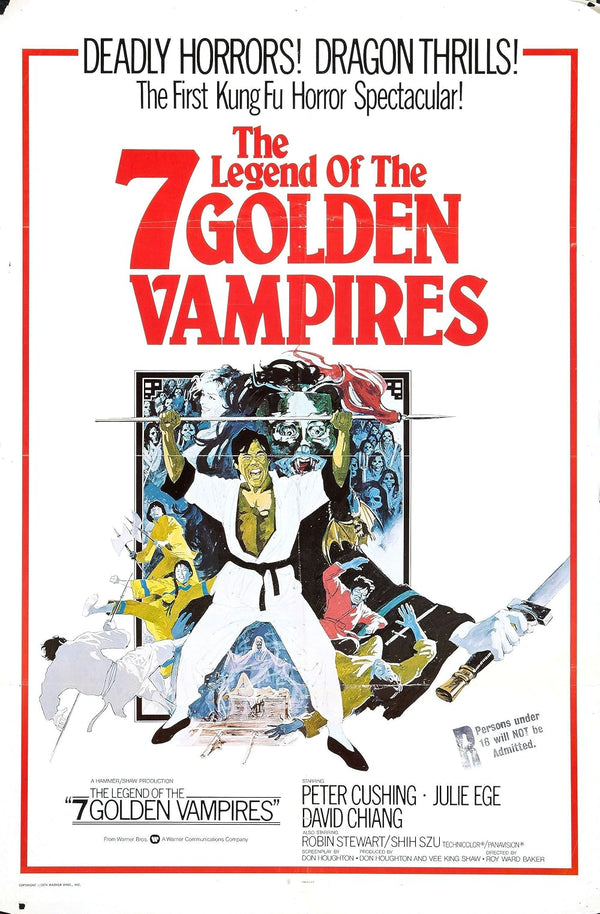 Legend of the Seven Golden Vampires (1974) Action Horror Classic Movie Poster | Film Wall Art Print