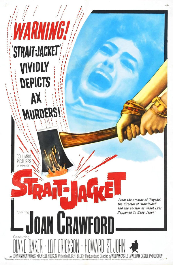 Chilling Drama-Horror Thriller Movie Poster – Strait Jacket (1964) Movie Poster | Film Wall Art Print