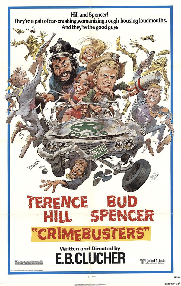 Crimebusters (1977) – Action, Adventure, Comedy Movie Poster Movie Poster | Film Wall Art Print