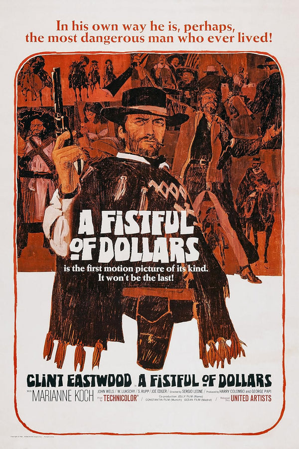 A Fistful of Dollars Movie Poster - Classic Western Art Movie Poster | Film Wall Art Print