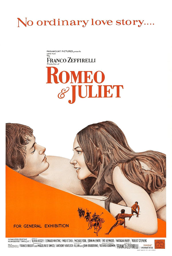 Romeo and Juliet Movie Poster - Classic Shakespeare Romance Movie Poster | Film Wall Art Print