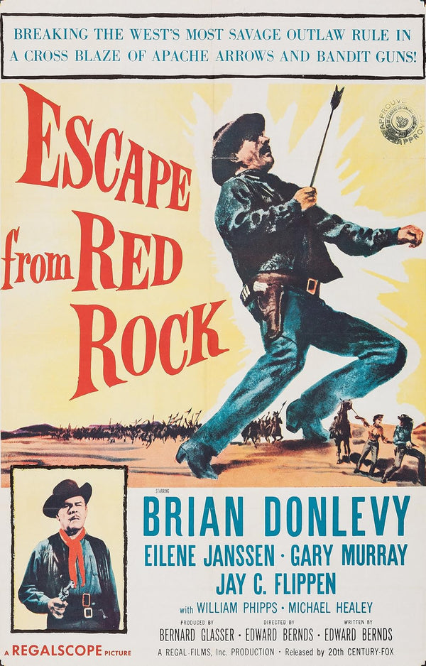 Escape From Red Rock (1957) Drama Western Classic Poster Movie Poster | Film Wall Art Print