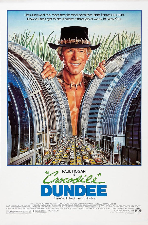 Crocodile Dundee (1986) Adventure Comedy Movie Poster Movie Poster | Film Wall Art Print