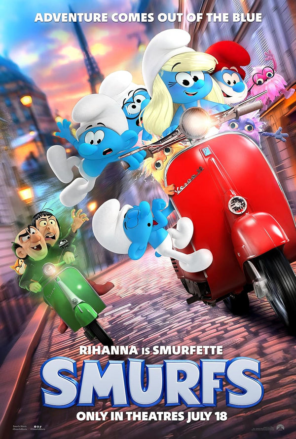 Smurfs (2025) - Animated Adventure Comedy Movie Poster Movie Poster | Film Wall Art Print