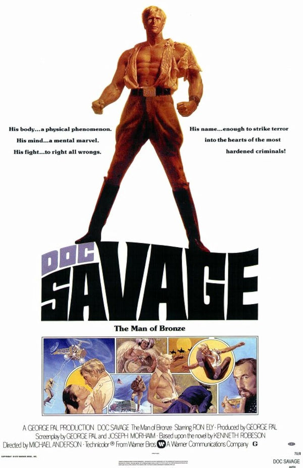 Doc Savage: The Man of Bronze (1975) Action Adventure Comedy Movie Poster Movie Poster | Film Wall Art Print