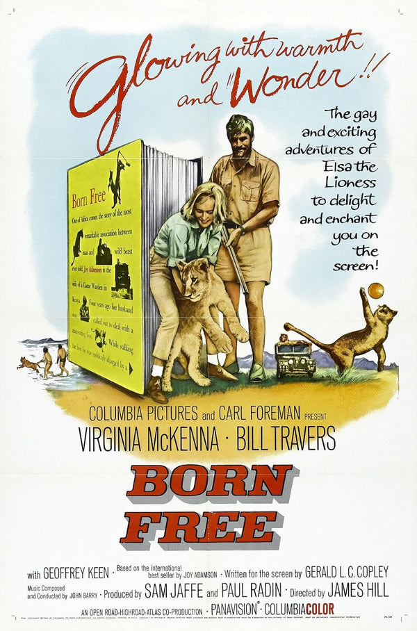Born Free (1966) - Adventure Biography Drama Movie Poster Movie Poster | Film Wall Art Print