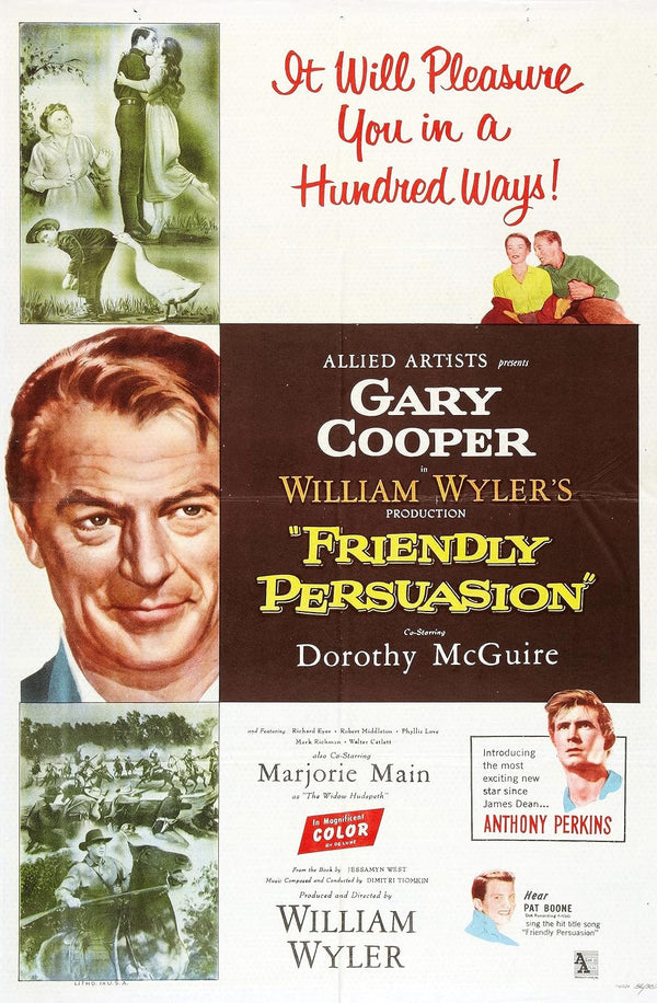 Friendly Persuasion (1956) – Heartwarming Drama & Family Romance Movie Poster | Film Wall Art Print