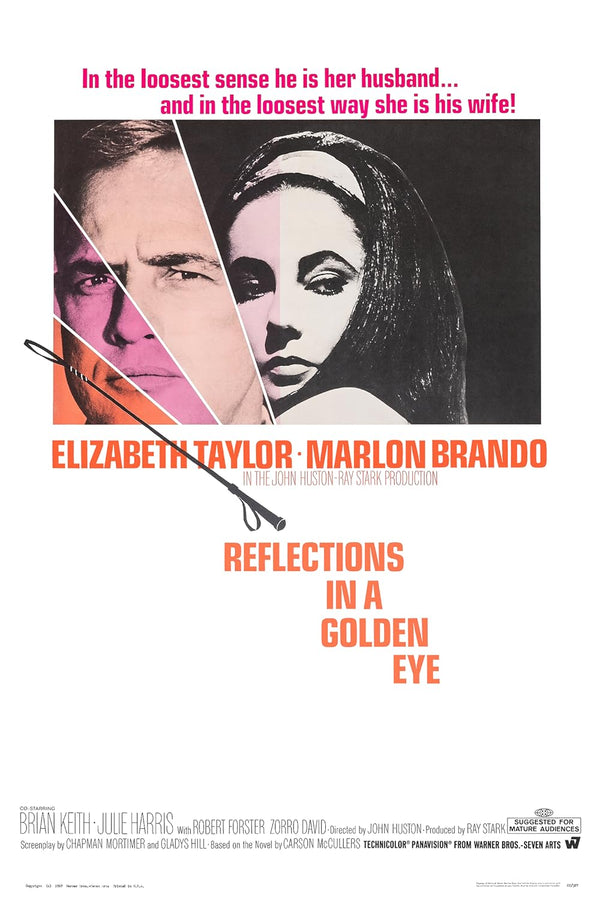 Reflections in a Golden Eye (1967) – Drama, Romance, Thriller Movie Poster Movie Poster | Film Wall Art Print
