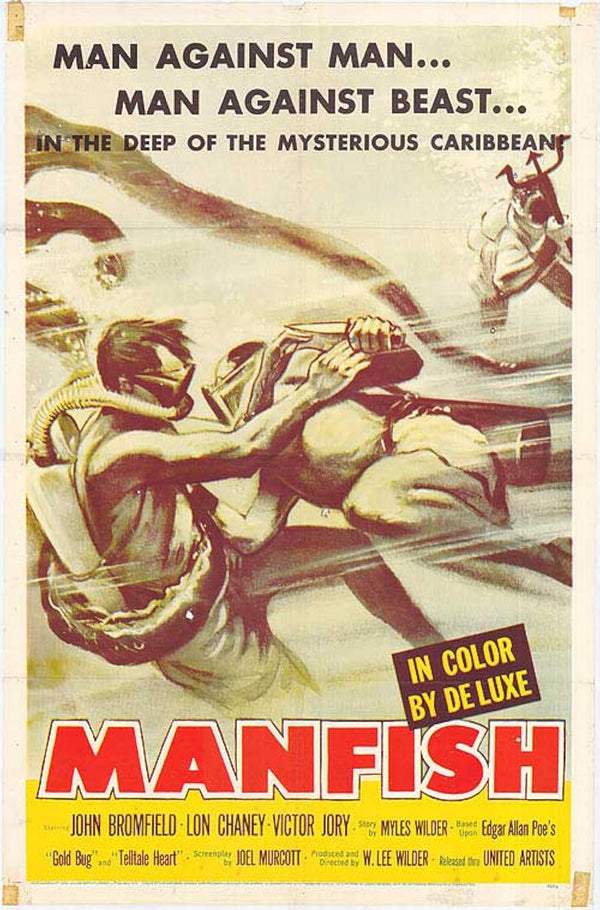 Manfish (1956) - Classic Adventure Film Poster Movie Poster | Film Wall Art Print