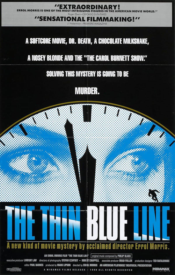 Thin Blue Line (1988) – Crime Documentary Poster Movie Poster | Film Wall Art Print