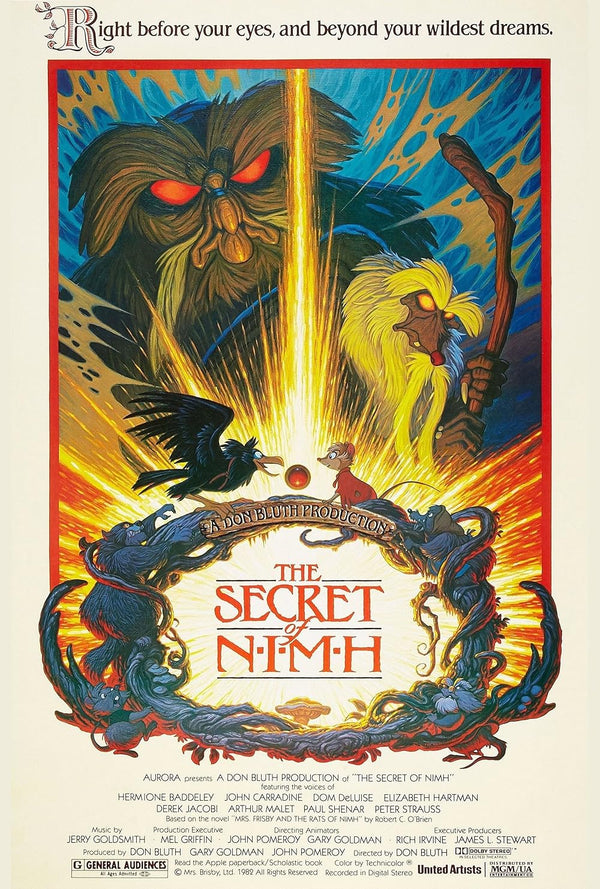 Secret of NIMH (1982) – Classic Animated Adventure & Drama Movie Poster | Film Wall Art Print