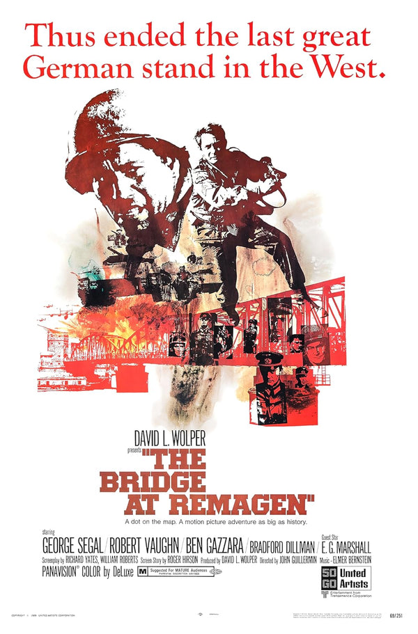 Bridge at Remagen (1969) - Action War Drama Movie Poster Movie Poster | Film Wall Art Print