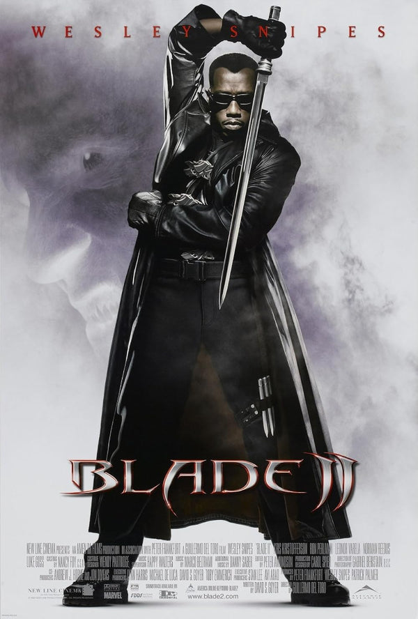Blade II (2002) Movie Poster – Action, Horror, Sci-Fi Thriller Movie Poster | Film Wall Art Print