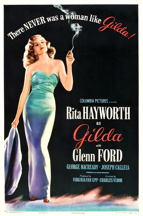Gilda (1946) - Classic Film-Noir Romance Drama Poster Movie Poster | Film Wall Art Print