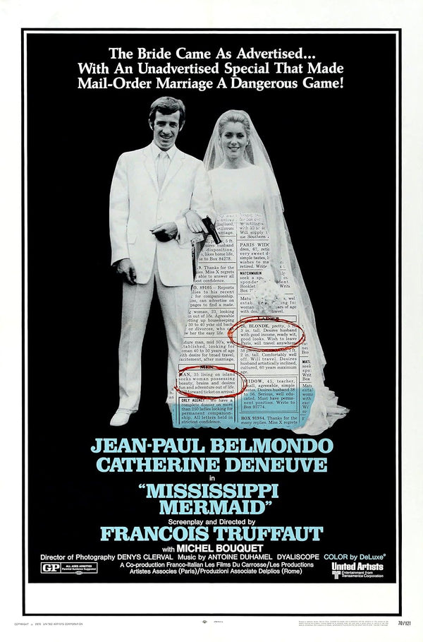Mississippi Mermaid (1969) Crime, Drama, Romance Poster Movie Poster | Film Wall Art Print