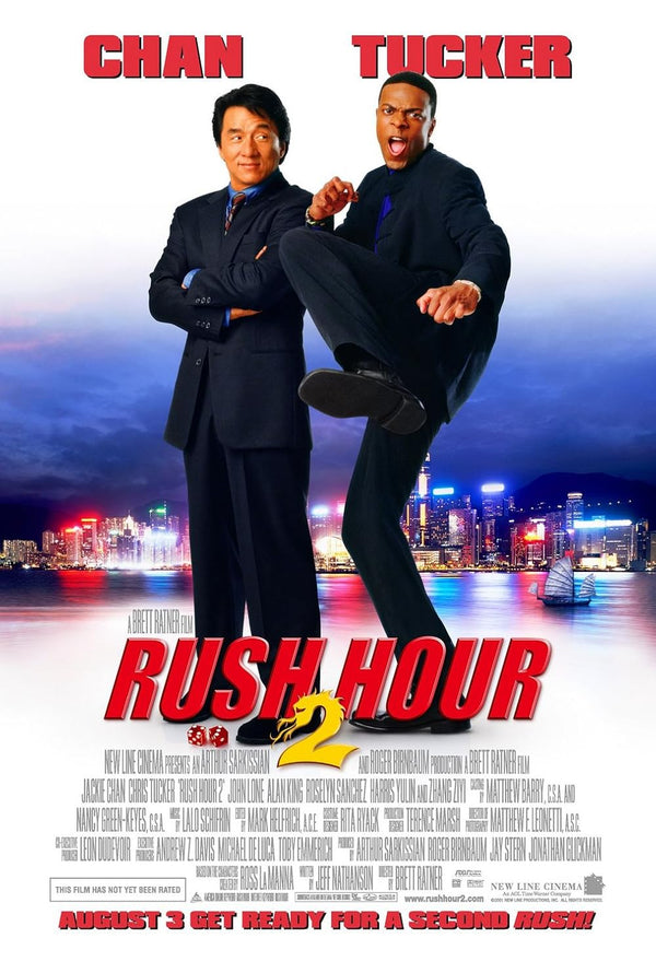 Rush Hour 2 Movie Poster - Jackie Chan & Chris Tucker Action Comedy Movie Poster | Film Wall Art Print