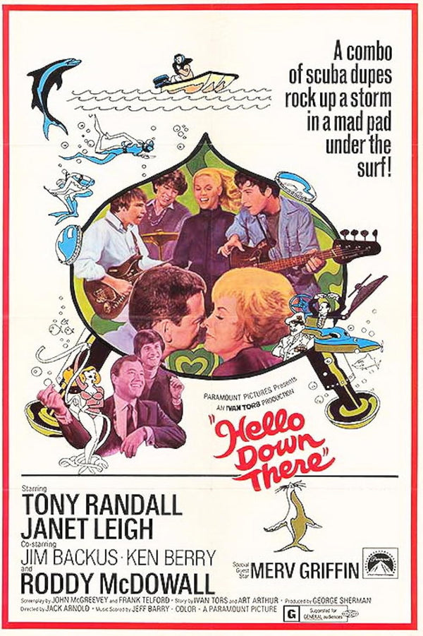 Hello Down There (1969) - Quirky Sci-Fi Comedy Poster Movie Poster | Film Wall Art Print