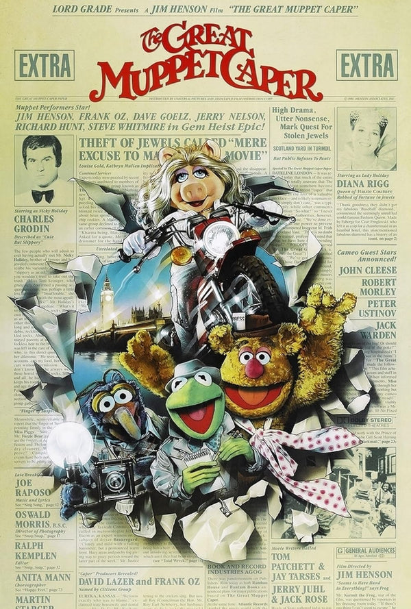 The Great Muppet Caper Movie Poster - Vintage Film Art Print Movie Poster | Film Wall Art Print