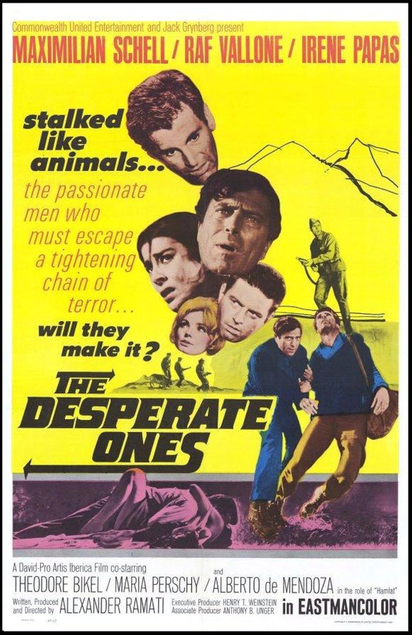 Desperate Ones (1967) - Vintage Adventure & Drama Poster Movie Poster | Film Wall Art Print