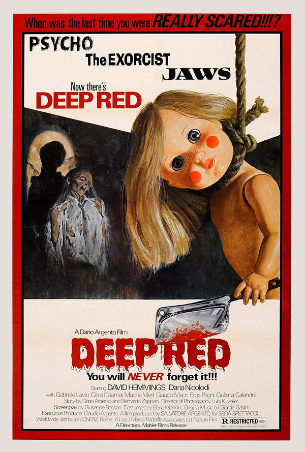 Deep Red (1975) – Chilling Horror & Mystery Thriller Poster Movie Poster | Film Wall Art Print