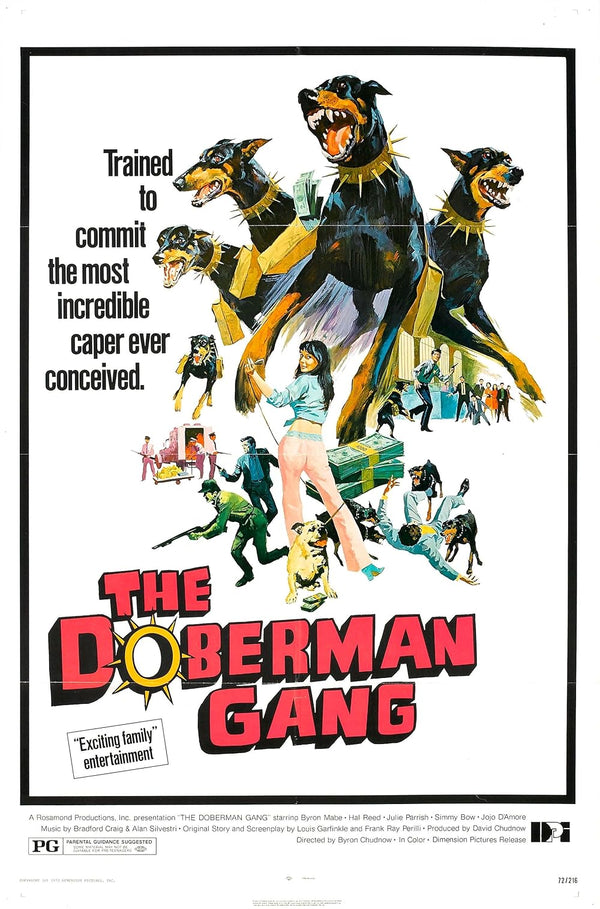 Doberman Gang (1972) - Action Comedy Crime Movie Poster Movie Poster | Film Wall Art Print