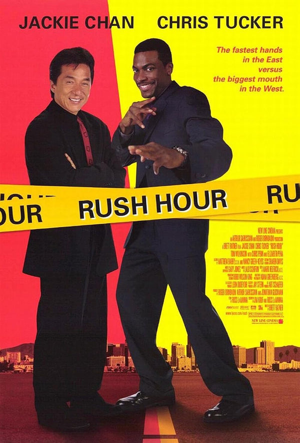 Rush Hour Movie Poster - Jackie Chan & Chris Tucker Action Comedy Movie Poster | Film Wall Art Print