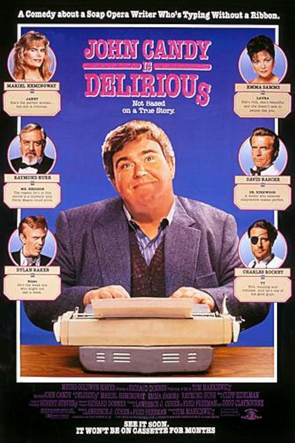 Delirious (1991) - Hilarious Fantasy Comedy Movie Poster Movie Poster | Film Wall Art Print