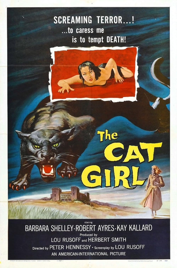 Cat Girl (1957) - Chilling Classic Horror Poster Movie Poster | Film Wall Art Print