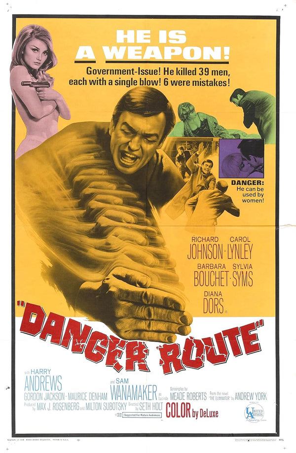 Danger Route (1967) – Action Thriller Movie Poster | Classic Drama Movie Poster | Film Wall Art Print