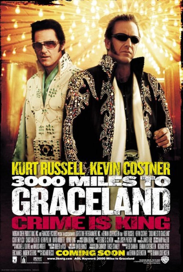 3000 Miles to Graceland (2001) Action Comedy Crime Movie Poster Movie Poster | Film Wall Art Print
