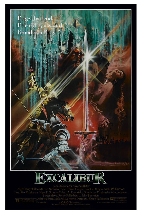 Excalibur Movie Poster - King Arthur Epic Fantasy Film Art Movie Poster | Film Wall Art Print