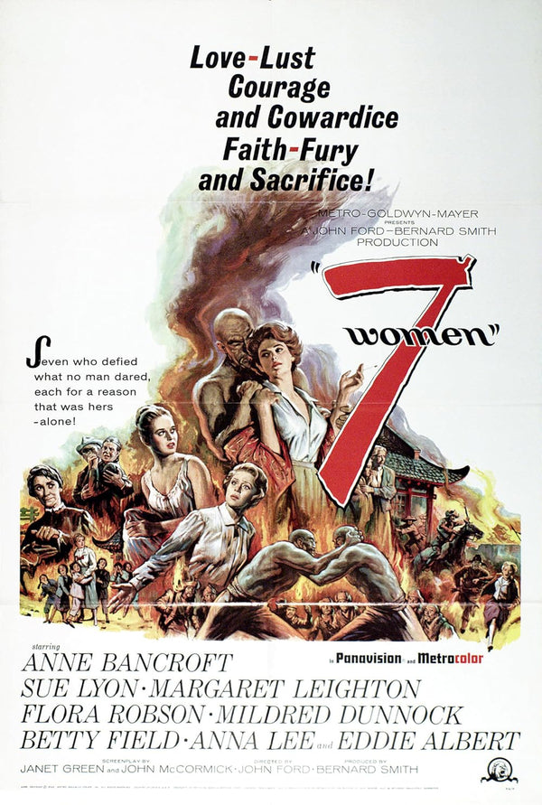 7 Women (1965) - Vintage Classic Drama Movie Poster Movie Poster | Film Wall Art Print