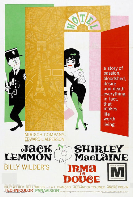 Irma La Douce (1963) - Charming Comedy Romance Movie Poster Movie Poster | Film Wall Art Print