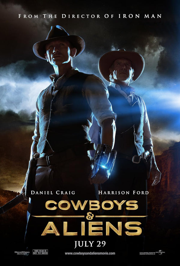 Cowboys and Aliens (2011) Action-Packed Animated Adventure Movie Poster | Film Wall Art Print