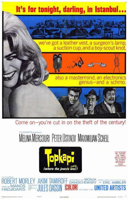 Topkapi (1964) - Classic Adventure Comedy Crime Film Poster Movie Poster | Film Wall Art Print