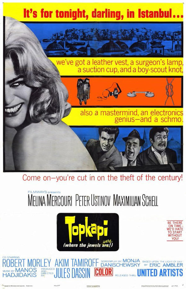 Topkapi (1964) - Classic Adventure Comedy Crime Film Poster Movie Poster | Film Wall Art Print