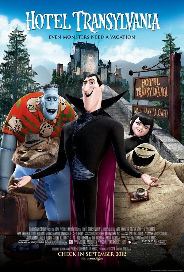 Hotel Transylvania (2012) - Animated Family Comedy Movie Poster Movie Poster | Film Wall Art Print