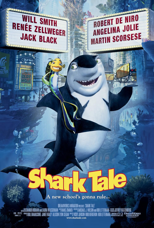Shark Tale (2004) - Animated Adventure Comedy Movie Poster Movie Poster | Film Wall Art Print