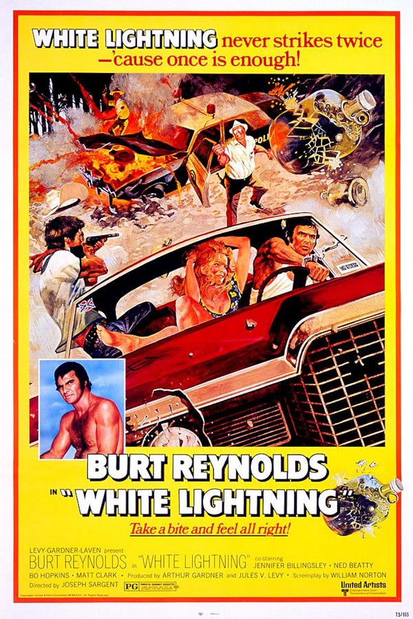 White Lightning (1973) - Action Crime Drama Movie Poster Movie Poster | Film Wall Art Print