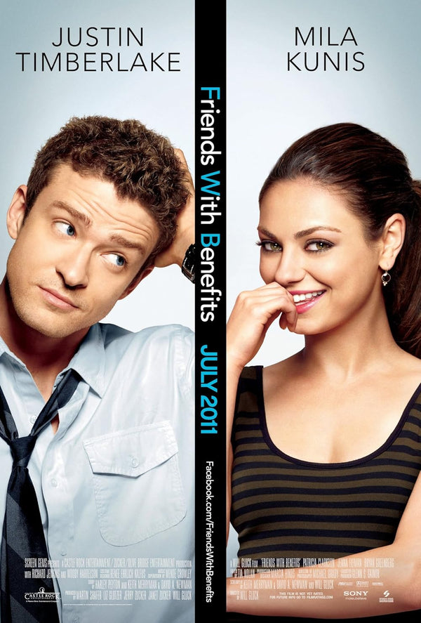 Friends with Benefits (2011) - Romantic Comedy Movie Poster Movie Poster | Film Wall Art Print