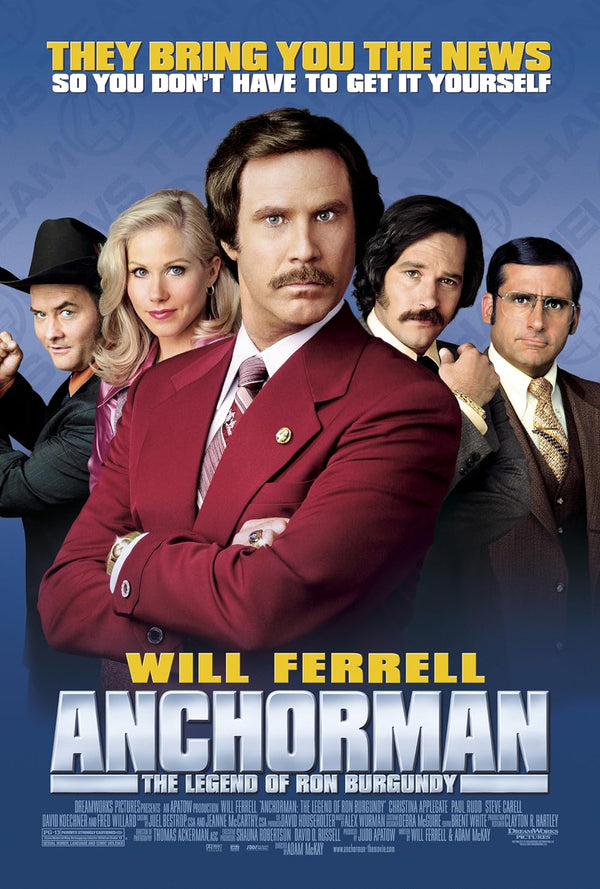 Anchorman: The Legend of Ron Burgundy (2004) – Comedy Movie Poster Movie Poster | Film Wall Art Print