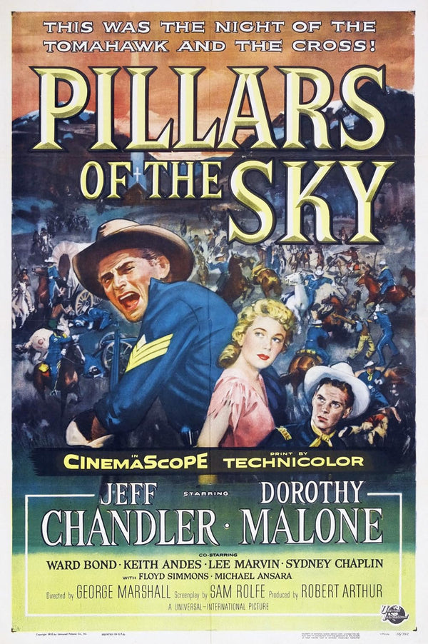 Pillars Of The Sky (1956) – Action Western Classic Movie Poster Movie Poster | Film Wall Art Print