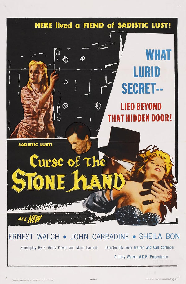 Curse of the Stone Hand (1965) - Classic Horror Film Poster Movie Poster | Film Wall Art Print
