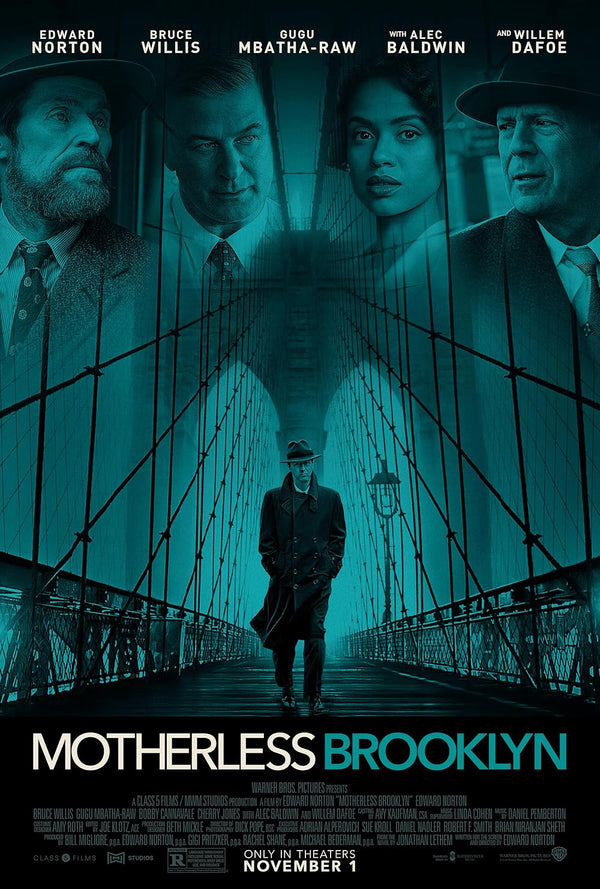 Motherless Brooklyn (2019) Crime Drama Mystery Movie Review Movie Poster | Film Wall Art Print